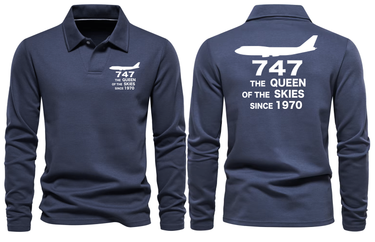 BOEING 747 LONG SLEEVE POLO